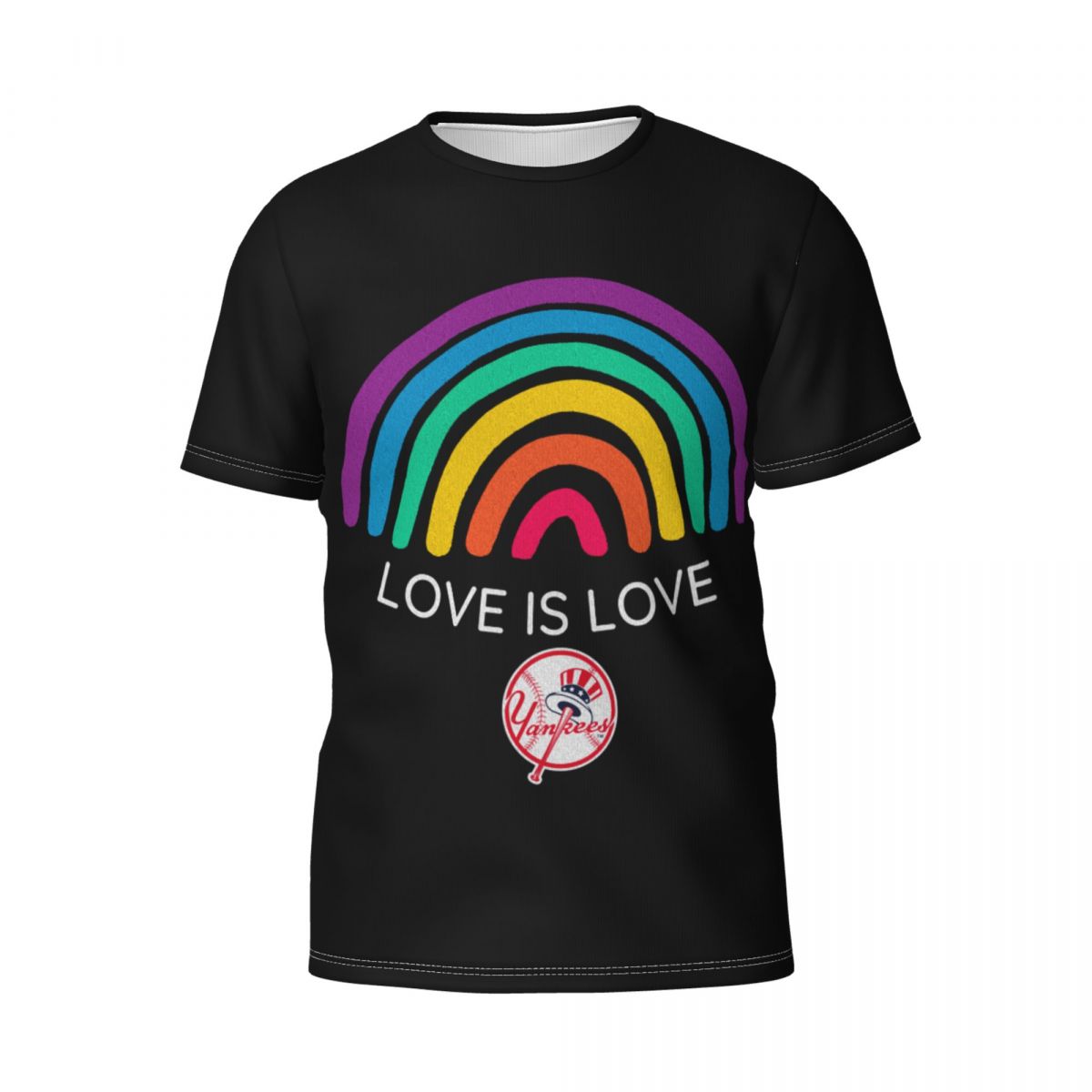 New York Yankees Love is Love Pride Rainbow T-Shirt Men's