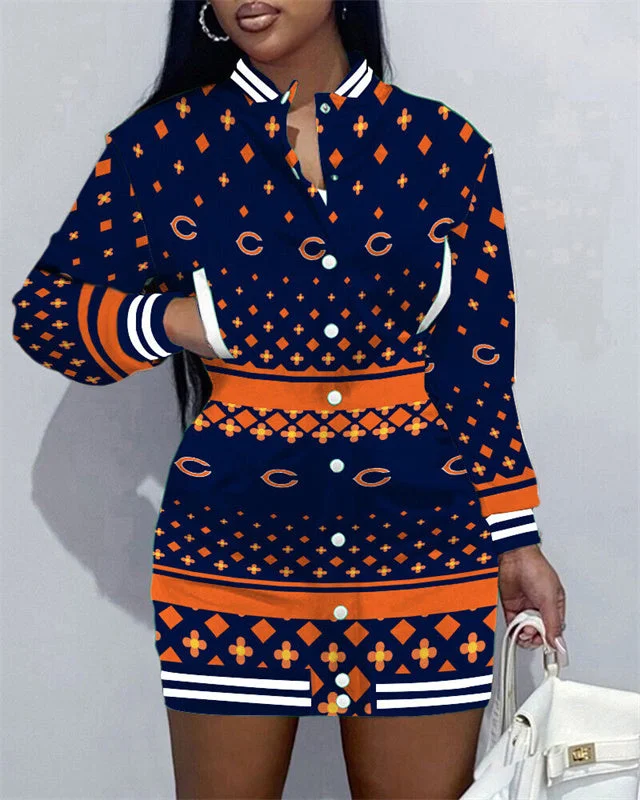 Chicago Bears
Limited Edition Button Down Long Sleeve Jacket Dress