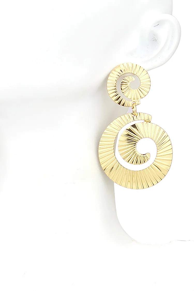 Simple Geometric Double Layered Round Earrings