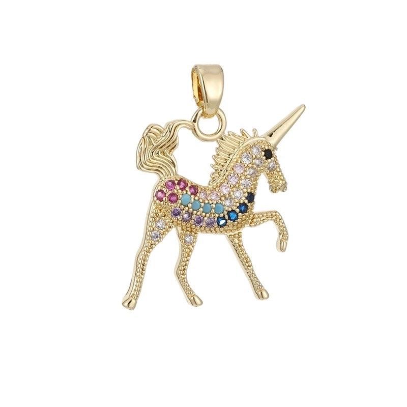 1 Piece Copper Lion Elephant Horse Pendant