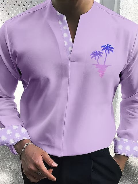 Women Long Sleeve V-neck Graphic Floral Printed Top
