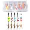 5Pcs Metal Fishing Lures Artificial Spinner Hard Baits Wobblers for Trout Bass