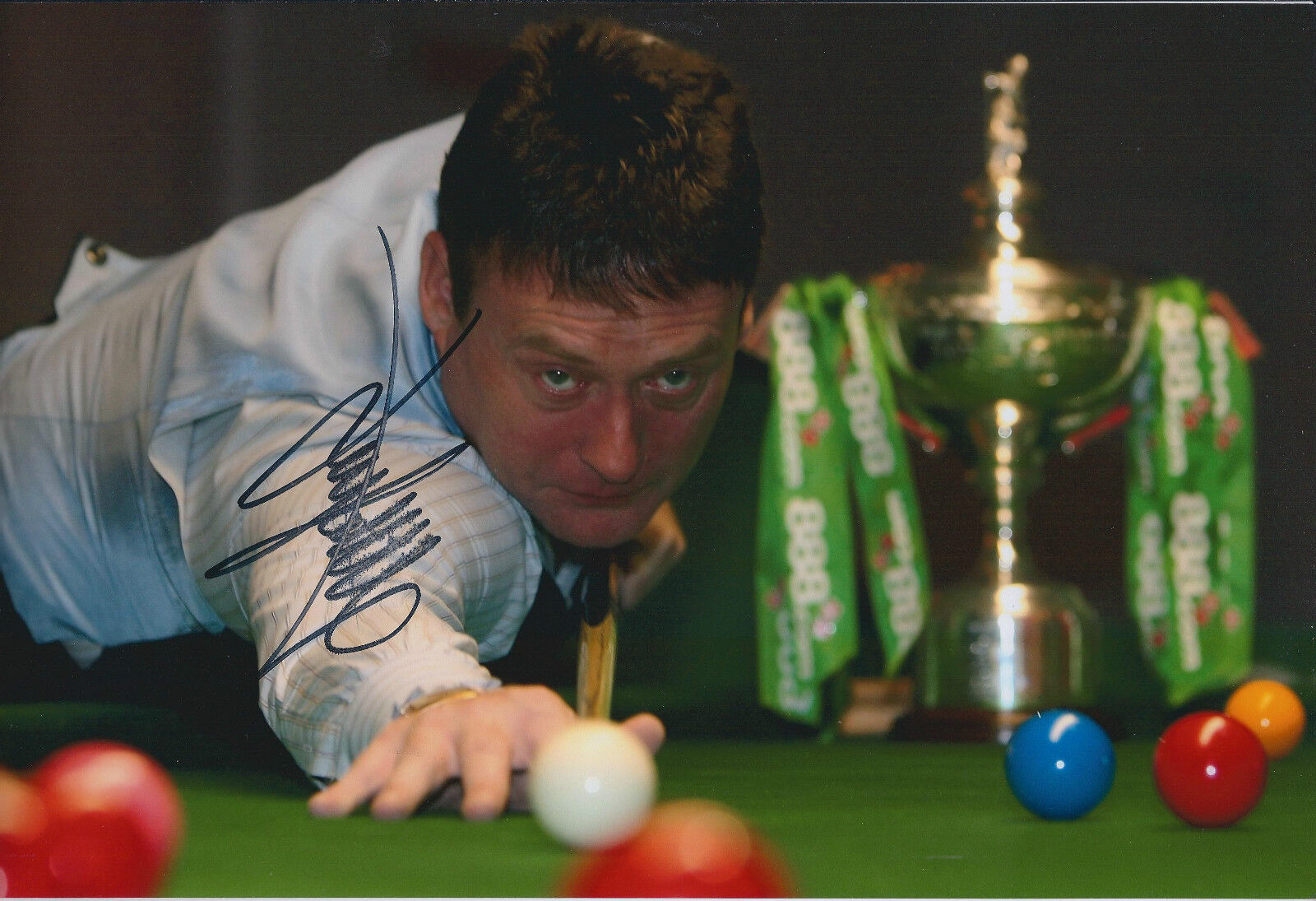 Jimmy WHITE SIGNED 12x8 Photo Poster painting Autograph COA AFTAL SNOOKER Grand Prix Winner