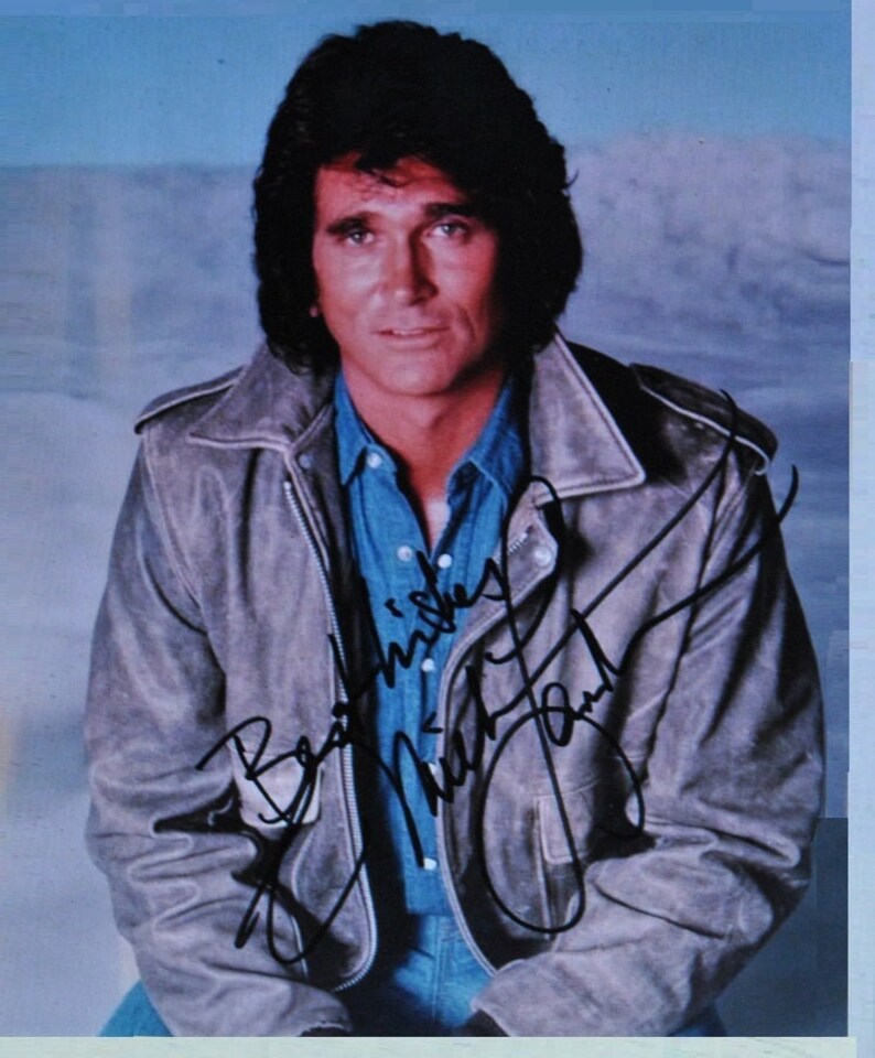 MICHAEL LANDON Hand-Signed Autograph 8x10 Color Photo Poster painting wCOA