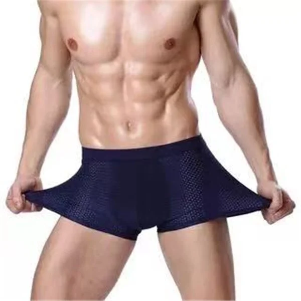 Aonga 5XL Plus Size Men's Panties Male Underpants Man Pack Shorts Boxers Underwear Slip  Bamboo Hole Breathable Modal  Mens Boxer aonga