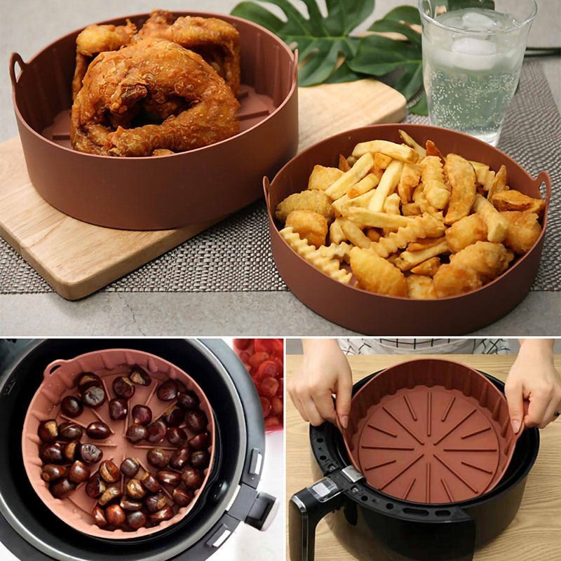 Air Fryer Silicone Pot  Oven Kitchen Accessories