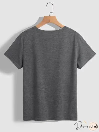 Mardi Gras Graphic Round Neck Short Sleeve T-Shirt