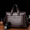 Men's Leather Business Casual Handbag Briefcase