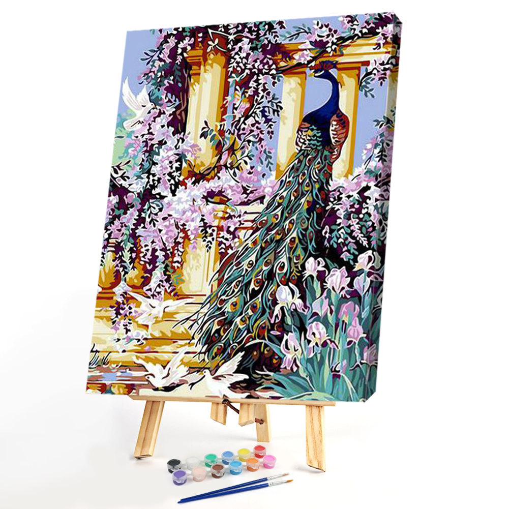 

40x50cm - Paint By Numbers Peacork, 501 Original