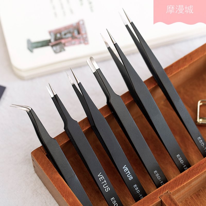 Anti-static Stainless Steel Tweezers 6 Options-Himinee.com