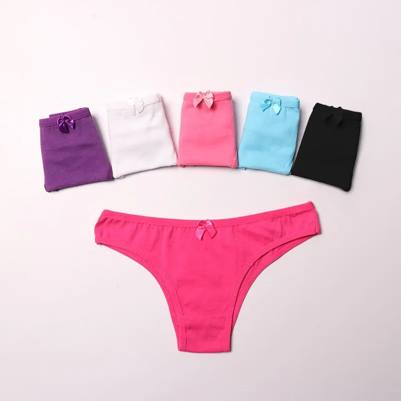 Underwear Women Panties Girl Briefs Sexy Lingeries Comfortable Cotton Shorts Underpants Solid Panty Intimates 5PCS