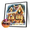 (50*50cm)Christmas House - Full Round Drill Diamond Painting