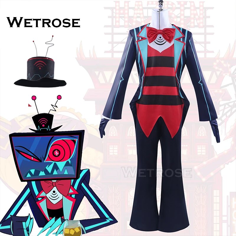 【Wetrose】 Mr. Vox Cosplay Costume Hazbin Hotel Season 2 S2 Television ...