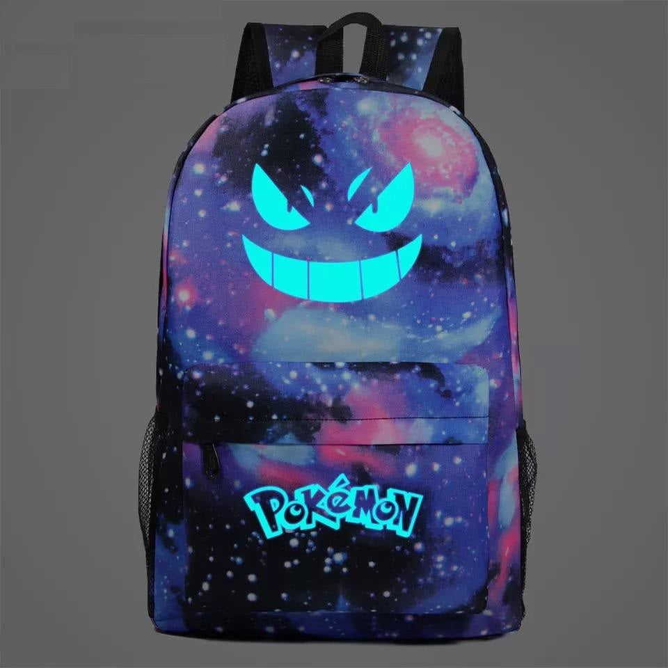 Mayoulove Pokemon Pikachu GO Gastly #3 Cosplay Lumious Backpack School Book Bag Water Proof-Mayoulove