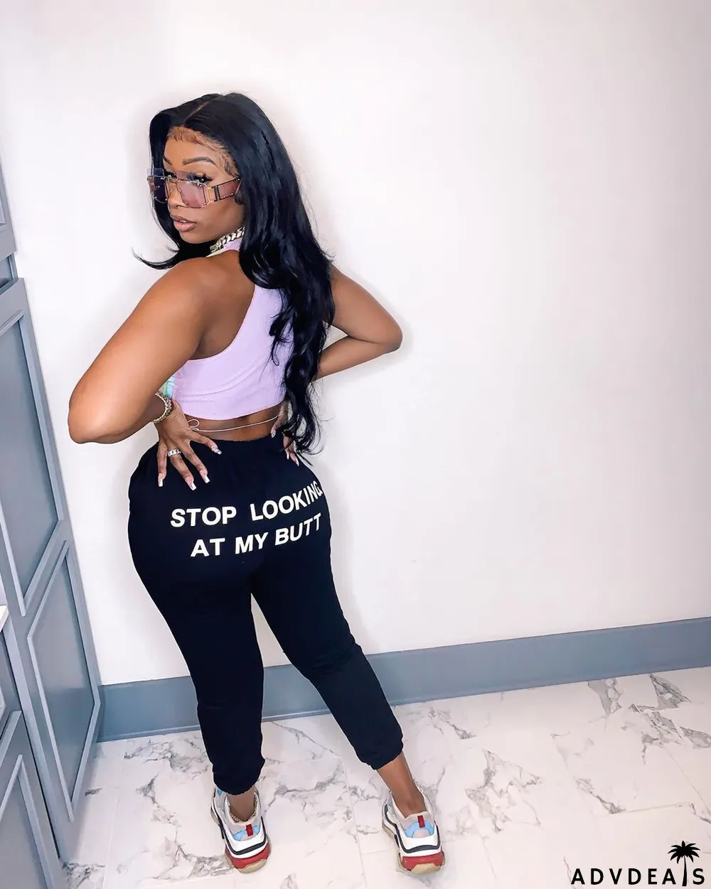 Casual Letter Print Long Pants