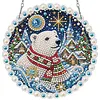Winter Polar Bear DIY Diamond Painting Pendant for Adults Single-Side Drill