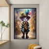 >SALE<Full Embroidery Eco-cotton Thread 11CT Printed Clown Cross Stitch Artwork40x60cm