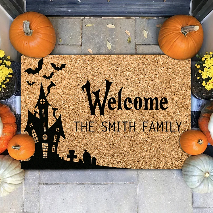 Personalized Halloween Doormat Halloween Castle Doormat Home Decor