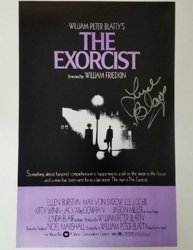 Linda Blair autograph signed The Exorcist movie poster 11x17 Photo Poster painting (B) ~ BAS COA