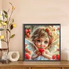 Diamond Painting-DIY Full Round Drill Girl（40x40cm）