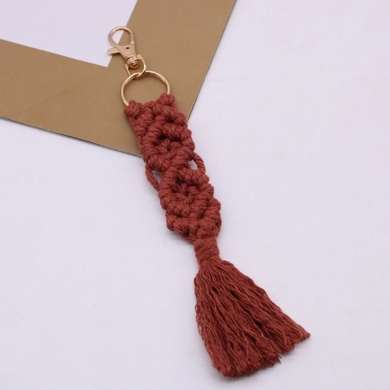 Minimalist Solid Color Cotton Rope Unisex Bag Pendant