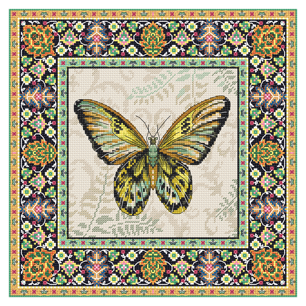 

Butterfly Leaf - 11CT Stamped Cross Stitch - 48*48CM, 501 Original