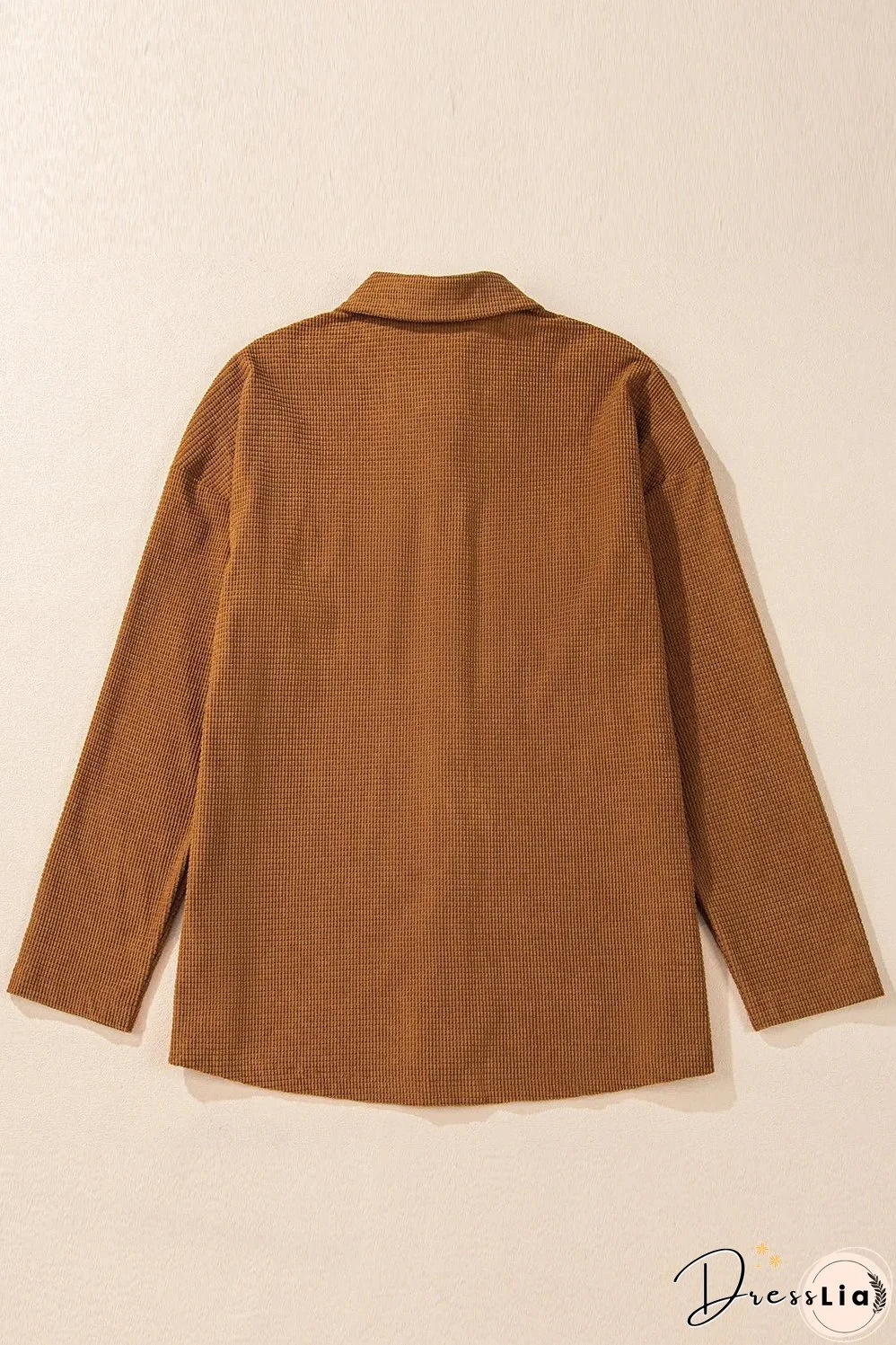 Pocketed Snap Down Long Sleeve Jacket