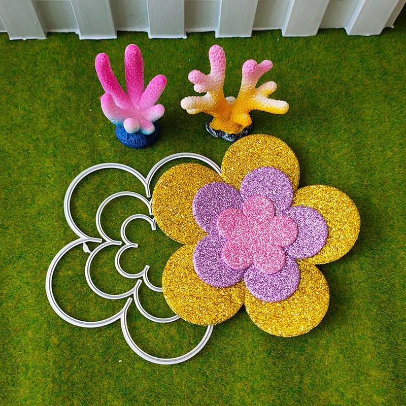 New 3 Pcs Flower metal cutting die mould scrapbook decoration embossed photo album decoration card making DIY handicrafts