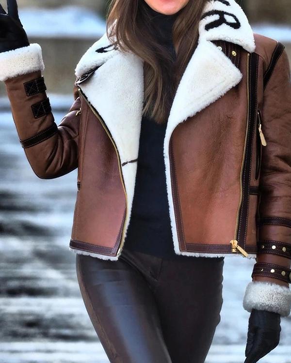  thdmladies Retro Long Sleeve Lapel Jacket Coat thedmladies
