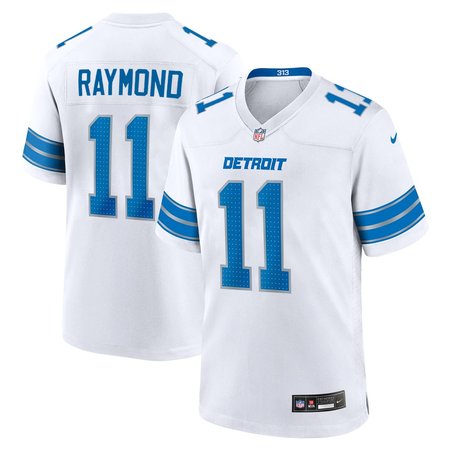 Men's Detroit Lions #11 Kalif Raymond  White Team Game Jersey