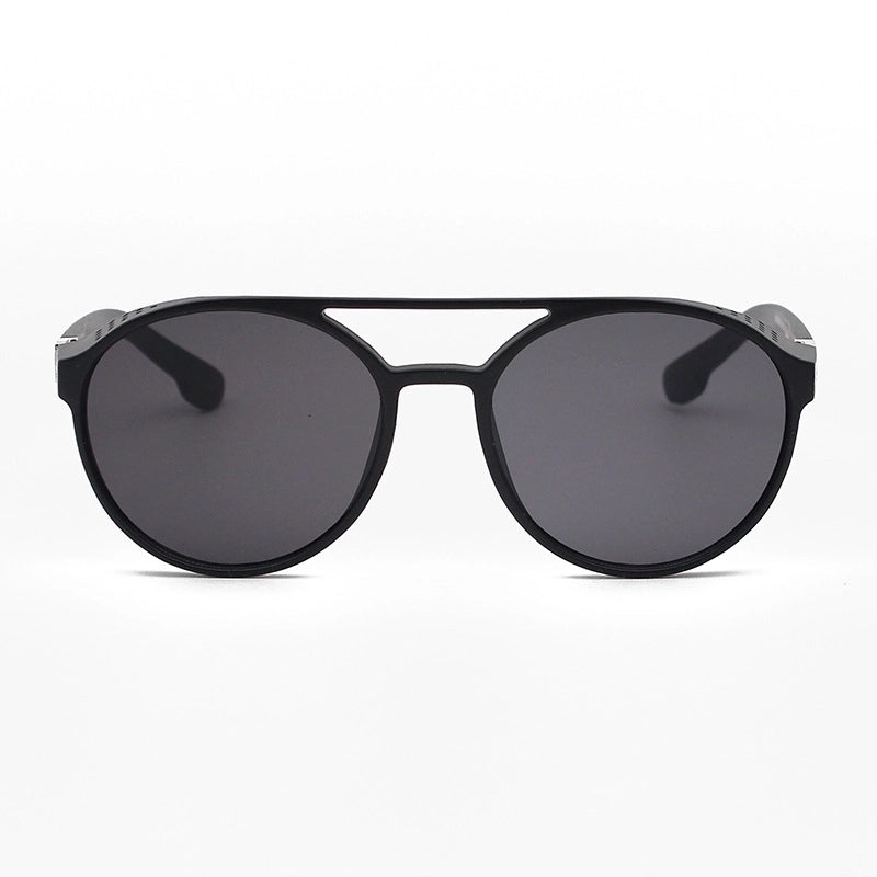 Minimalist Solid Color Pc Round Frame Full Frame Men’s Sunglasses