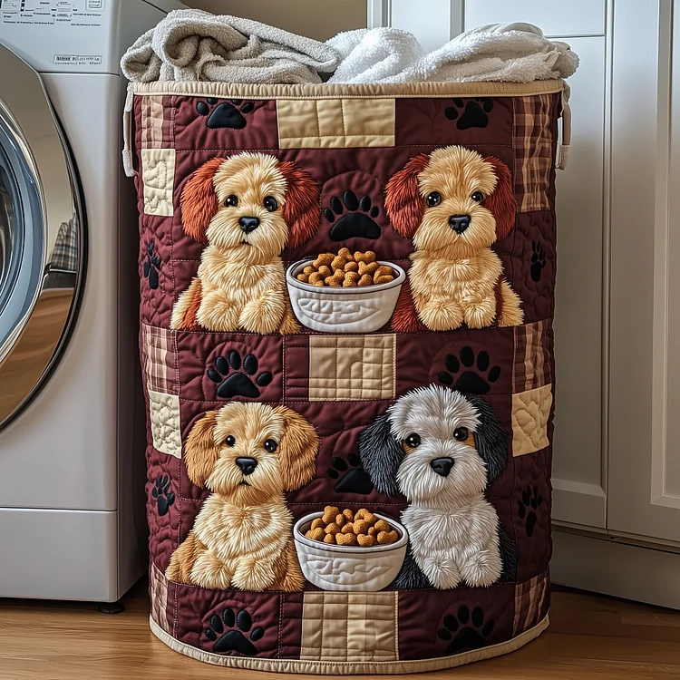 Schnauzer Quilted Laundry Basket GFTONT3683