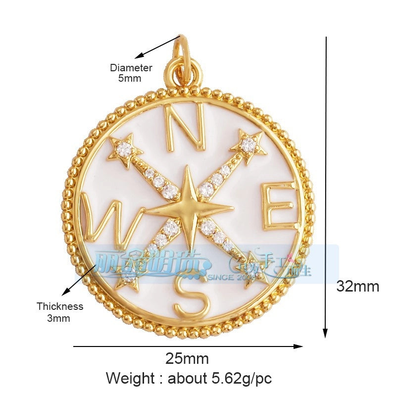 1 Piece 15 * 21mm 18 * 23mm 9*16mm Copper Zircon Sun Star Lightning Pendant Jewelry Accessories