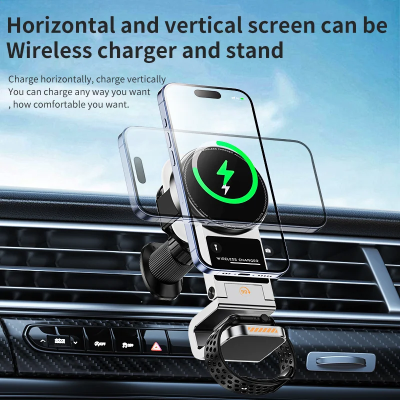 2025 The first 3-in-1 Fast Charging Car 15W Wireless Charger Super Strong Magnetic Attraction For Phone Headphones and Watches