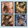4Pcs Gorgeous Beauty Special Shaped DIY Partial Drill Diamond Painting Kit for Adults Beginners Home Decor Diamonds Paintings Gem Art 30x30cm