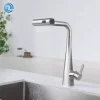 Waterfall Kitchen Faucet with Pull Down Sprayer, Single Handle Control Rainfall Kitchen Sink Faucet