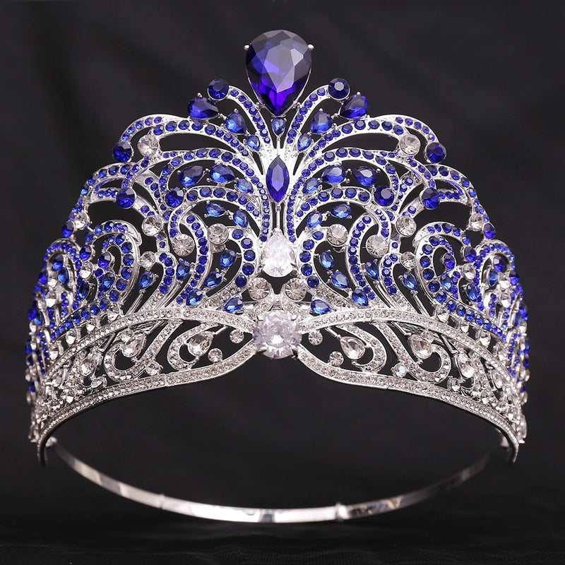 Queen Bridal Crown Alloy Inlay Artificial Crystal Rhinestones Zircon Crown