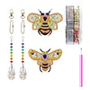 2PCS Bee 5D DIY Diamond Painting Wind Chimes Suncatcher Kit Double Sided Diamond Art Kits Suncatcher with Crystal Pendant for Home Wall Window Decor Adults DIY Art Craft
