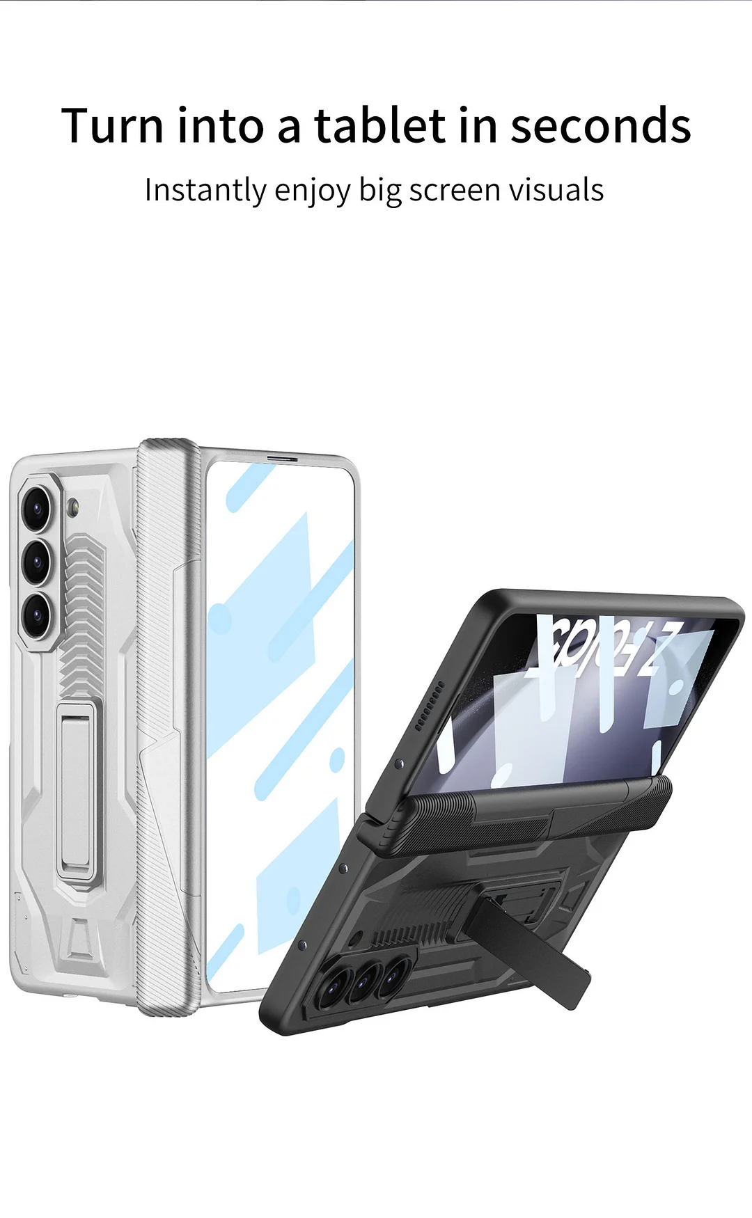 Suitable for Samsung ZFold5/4/3 mobile phone case folding screen magnetic hinge bracket armor shell film all-inclusive protective cover