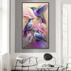 (Grande Taille) Colibri de jardin-partiel ab carr&eacute; diamant peinture-40 * 70cm