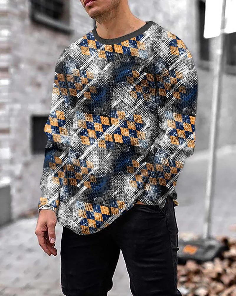 Men's Checked Sweater
