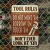 Tool Rules - Metal Tin Signs(8*12Inch/12*16Inch) - Garage