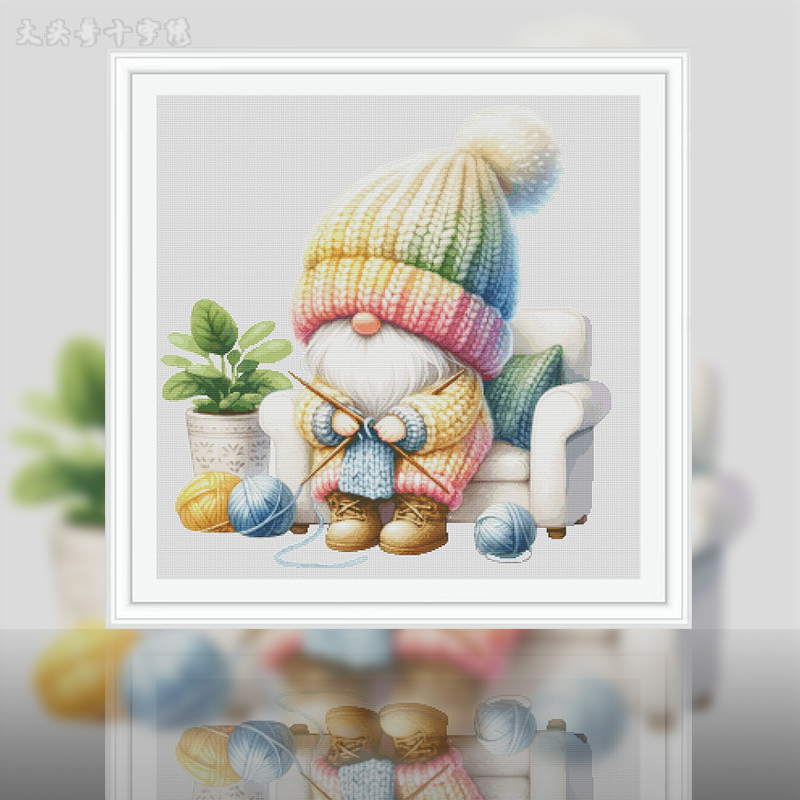 [ZZ5172-Knitted Sweater Dwarf] Painting Fairy Cross Stitch