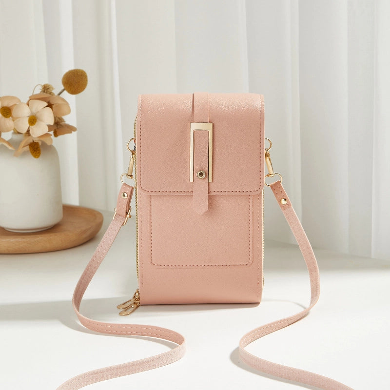 Women’s Solid Color Pu Leather Zipper Wallets
