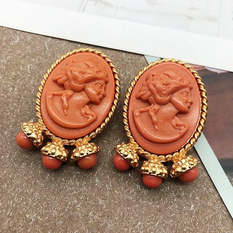 Statement Human Face Abstract Alloy Exaggerate Earrings