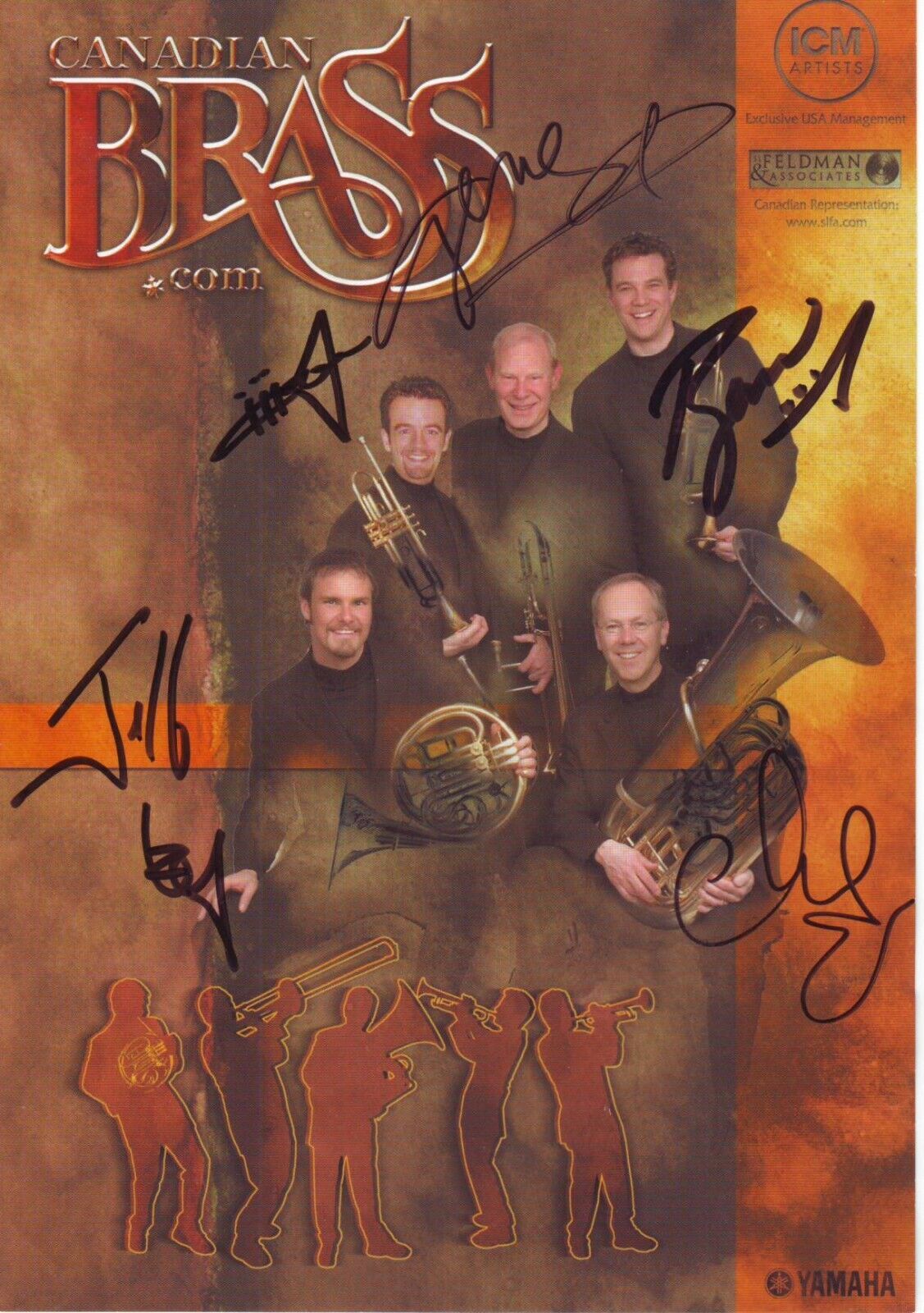 Canadian Brass (15X22 cm) Original Autographed Photo Poster painting