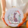 【Limited Stock Sale】Christmas-DIY Embroidery Kit with Pattern Cotton Threads Needles Hoop 30*30cm/11.8*11.8in tapestrymarket