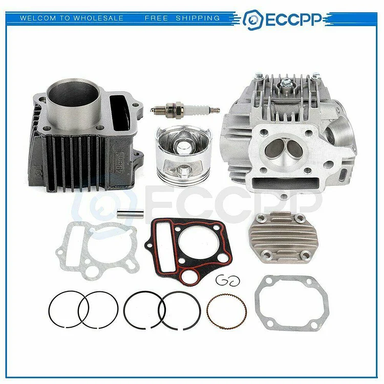 Silscvtt Cylinder Head Piston Gasket Cylinder Piston Rings Top End Kit Replacement for Honda ATC70 CRF70 XR70 TRX70 SL70 CT70 XL70