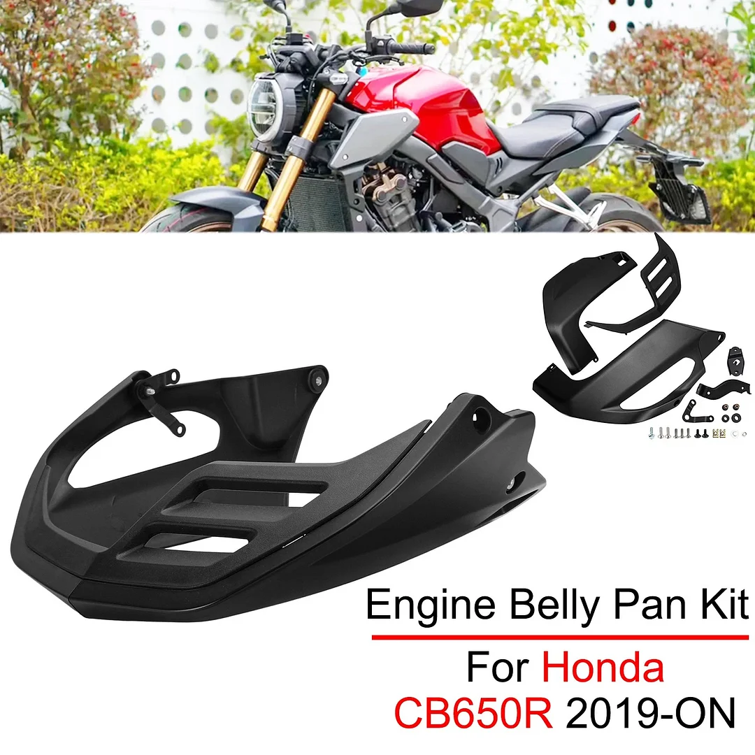 Belly Pan Kit Lower Engine Spoiler For Honda CB650R 2019-ON Under Fairing Cover