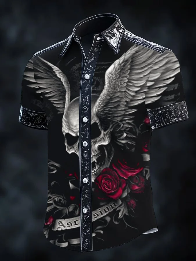 Men's Gothic Dark Short Sleeve Shirt 